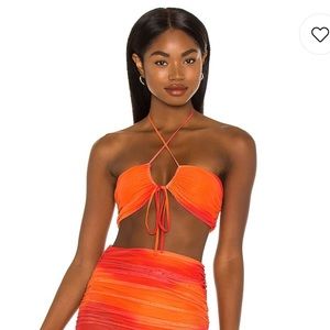 Camilla Coelho Orange Tie Dye Kelly Top